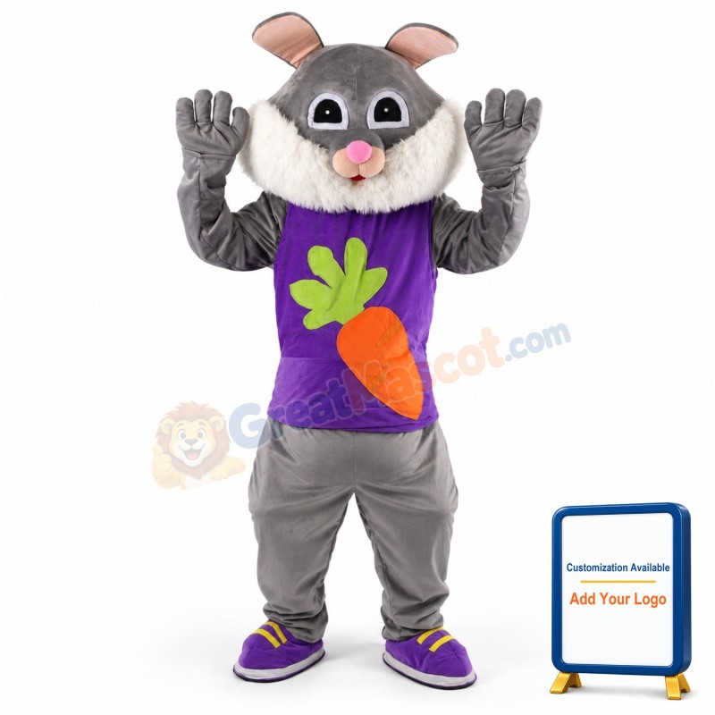 Easter Rabbit Plush Adult Mascot Costume