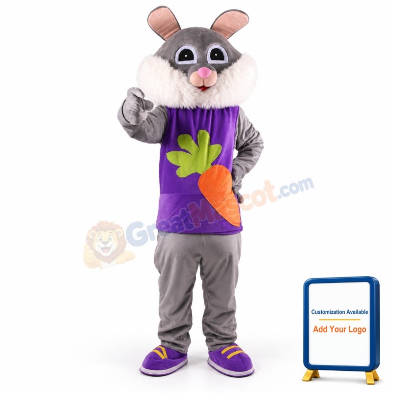 Easter Rabbit Plush Adult Mascot Costume