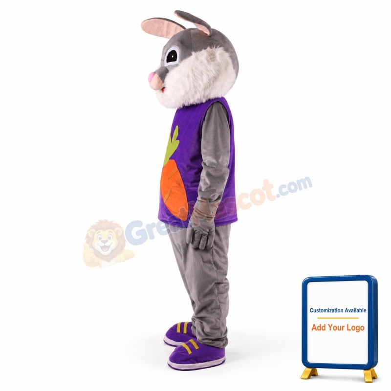 Easter Rabbit Plush Adult Mascot Costume