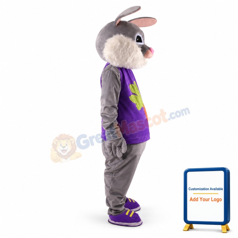 Easter Rabbit Plush Adult Mascot Costume