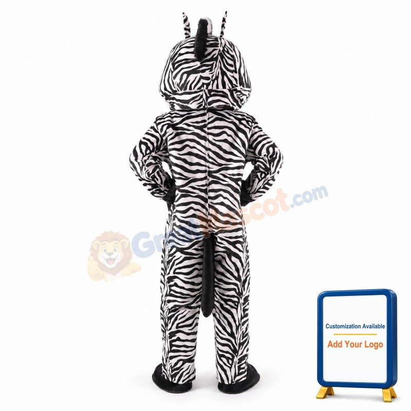 Cute Zebra Mascot Costume