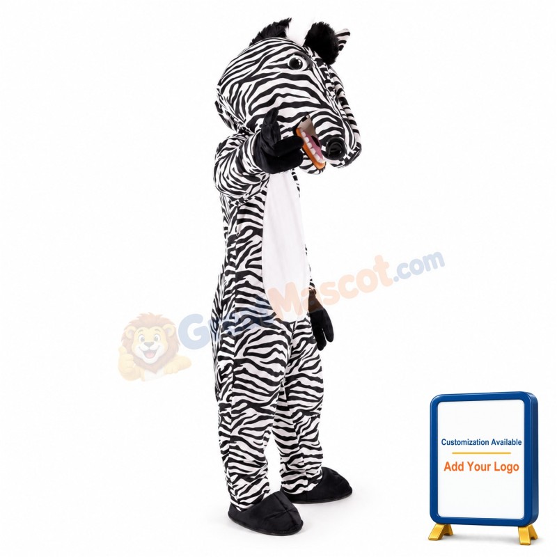 Cute Zebra Mascot Costume