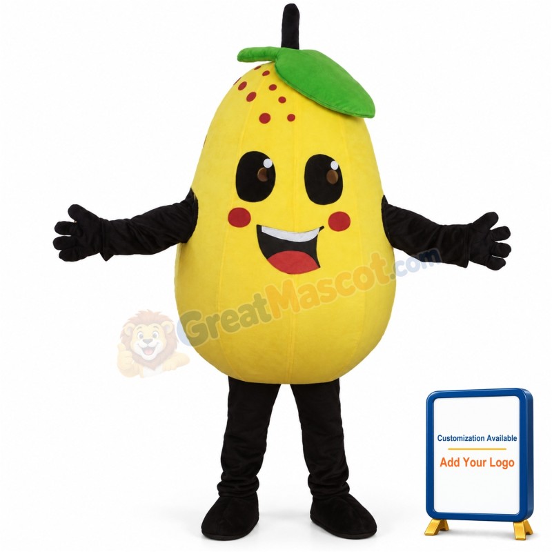 Pear Mascot Costume Fruits Vegetables Costume