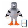 Cartoon Grey Pigeon Mascot Costume