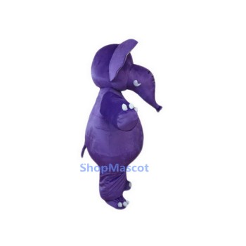 Purple Elephant Mascot Costumes