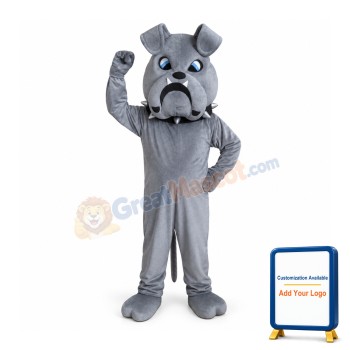 Grey Bulldog Mascot Costumes