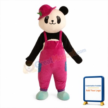Cute Panda Red Hat Mascot Costumes