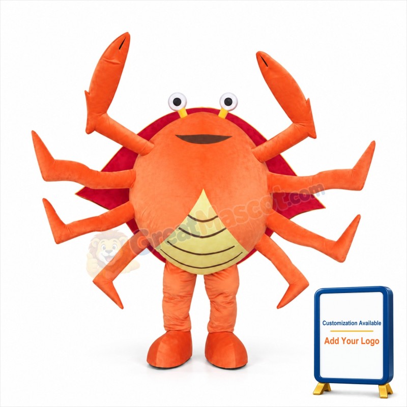 Orange Crab Mascot Costume
