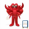 Sales Character Red Crab Mascot Costume