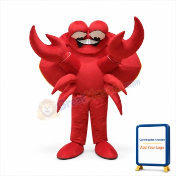 Sales Character Red Crab Mascot Costume