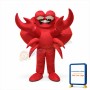 Sales Character Red Crab Mascot Costume