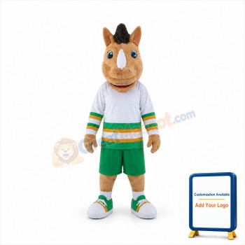 Cartoon Brwon Unicorn Mascot Costume