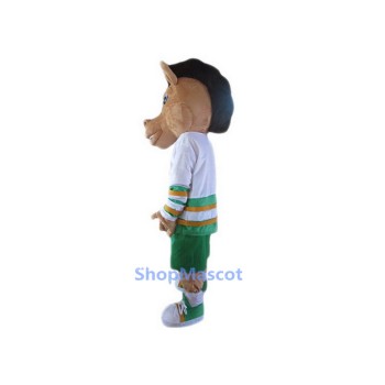 Cartoon Brwon Unicorn Mascot Costume