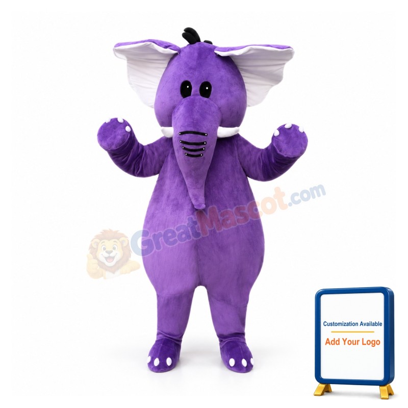 Purple Elephant Mascot Costume For Adults Christmas Halloween