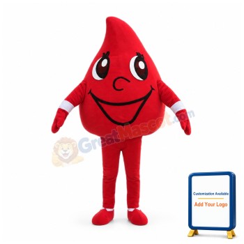 Red Blood Drops Mascot Costume For Adults