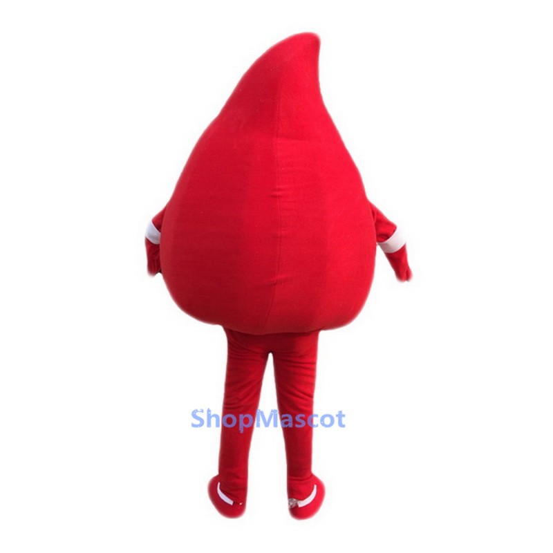Red Blood Drops Mascot Costume For Adults