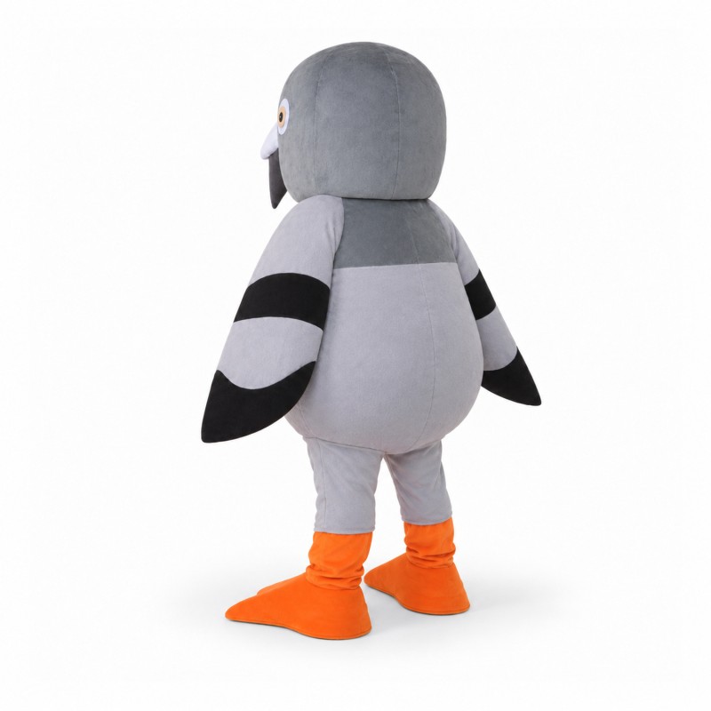 Cartoon Grey Pigeon Mascot Costume