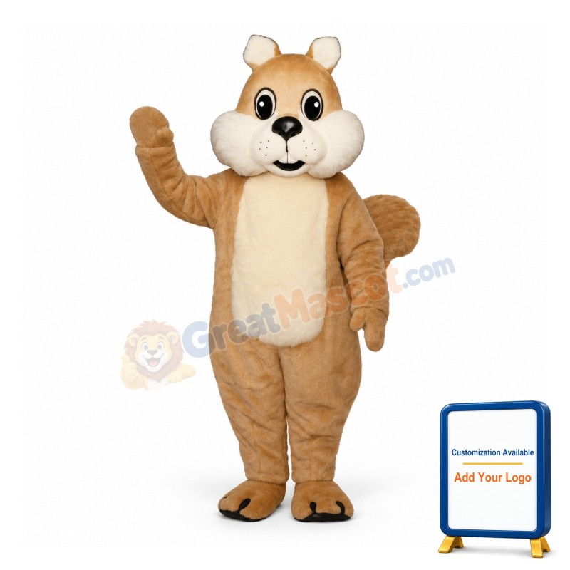 Chubby Squirrel Mascot Costume