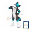 Gray & Blue Husky Mascot Costume