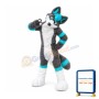 Gray & Blue Husky Mascot Costume