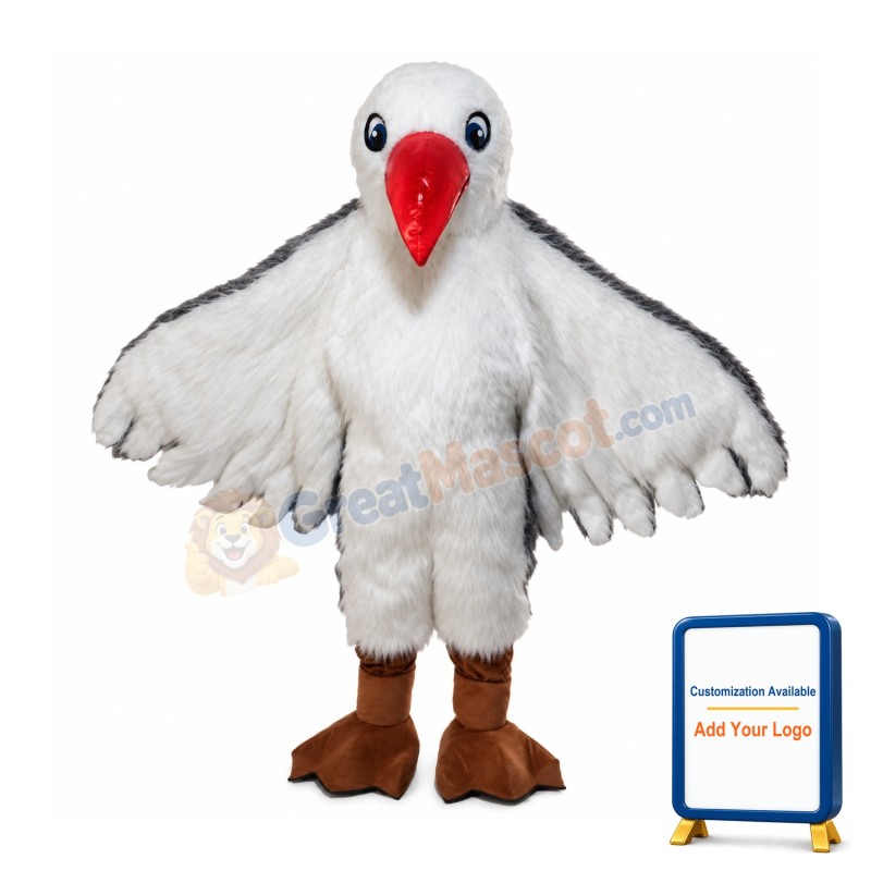 Red Mouth Seagull Mascot Costume