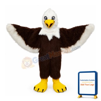 Brown Eagle Long Wool Mascot Costume