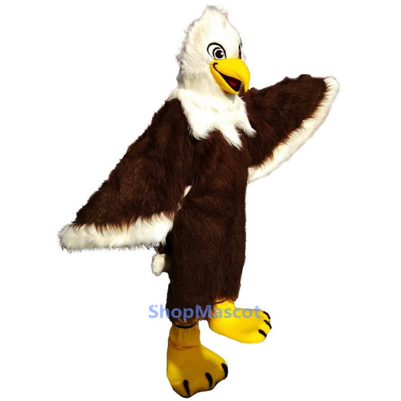 Brown Eagle Long Wool Mascot Costume