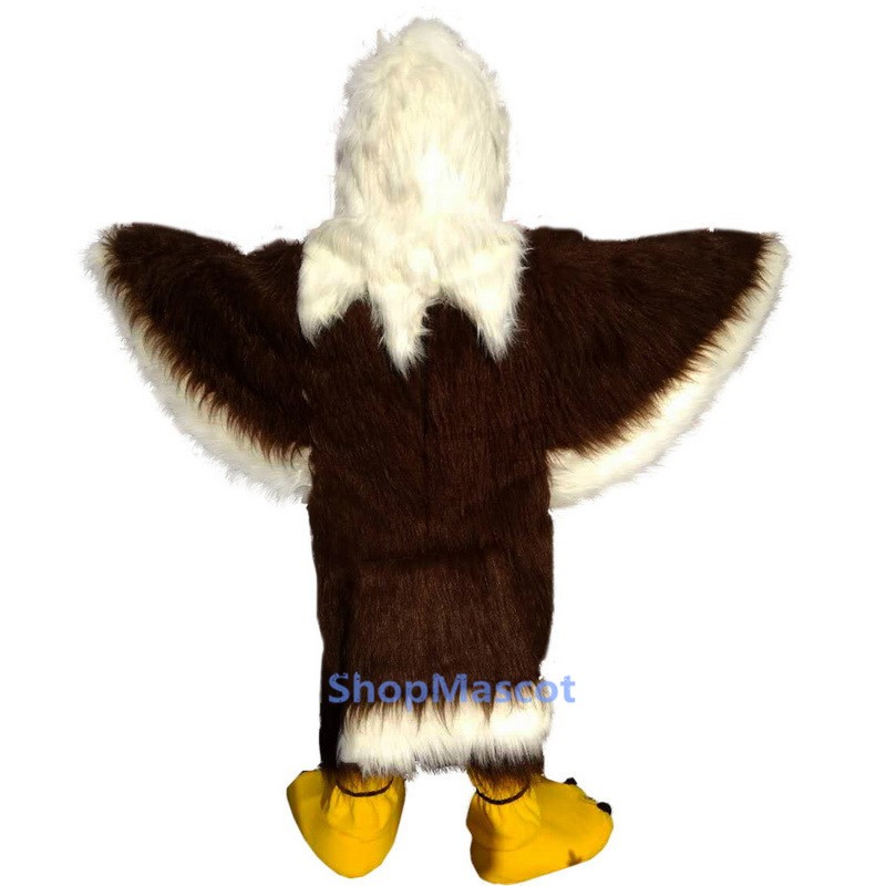 Brown Eagle Long Wool Mascot Costume