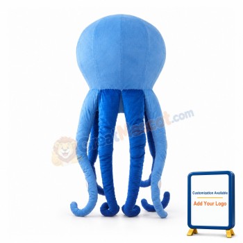 Blue Octopus Mascot Costume