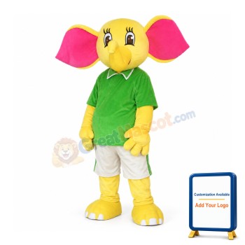 Yellow Elephant Mascot Costume Free Shipping