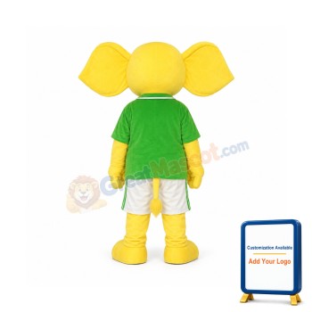 Yellow Elephant Mascot Costume