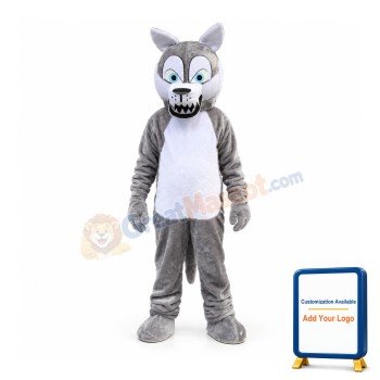 Gray Wolf Mascot Costume