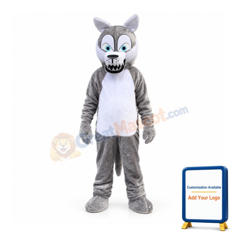 Gray Wolf Mascot Costume