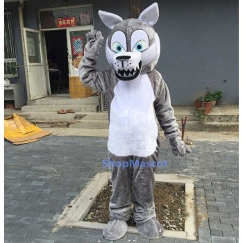 Gray Wolf Mascot Costume