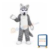Long Gray Wolf Mascot Costume