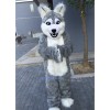 Long Gray Wolf Mascot Costume