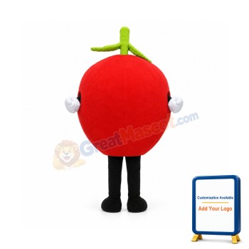 Red Apple Smile Mascot Costume