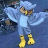 Gray Long-Haired Owl Mascot Costume