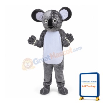 Gray Koala Mascot Costume