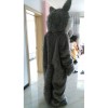 Cute Gray Wolf Long Wool Mascot Costume