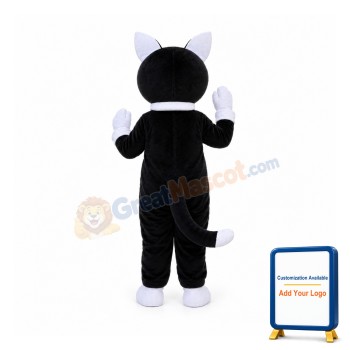 Black White Cat Mascot Costume
