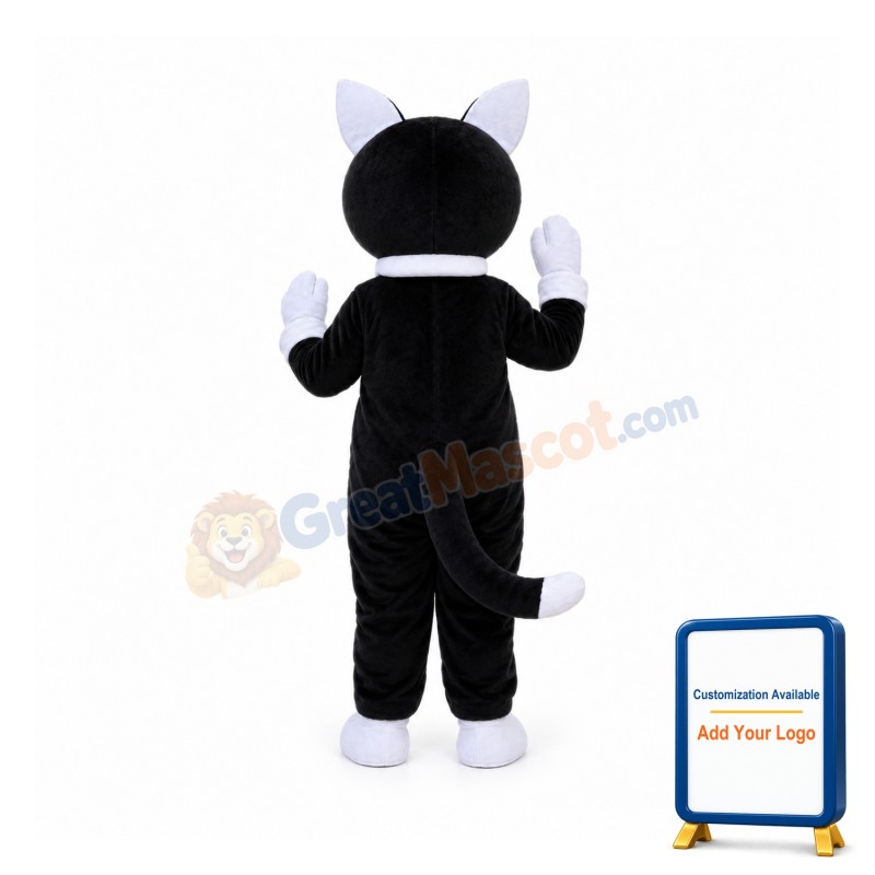 Black White Cat Mascot Costume