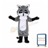 Cute Gray Raccoon Mascot Costume