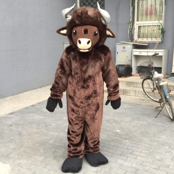Brown Buffalo Mascot Costume