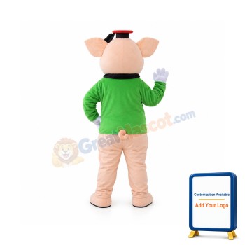 Green Pig Mascot Costume