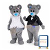 New Teddy Bear Mascot Costume Halloween Cosplay