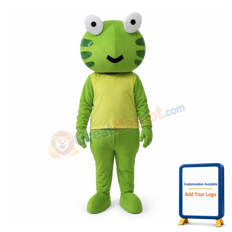 Green Frog Mascot Costume