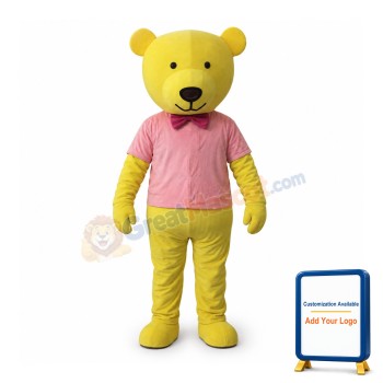 Yellow Bear Mascot Costume Free Shipping