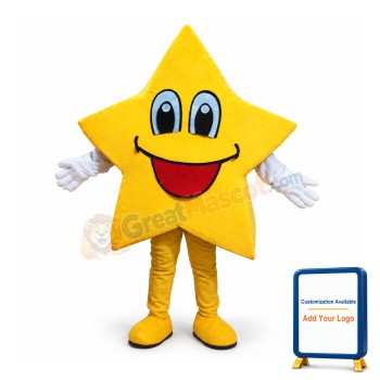 Yellow Five-Pointed Star Mascot Costumes