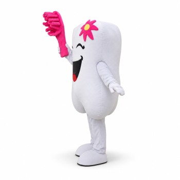Red Teeth and Toothbrushes Mascot Costumes